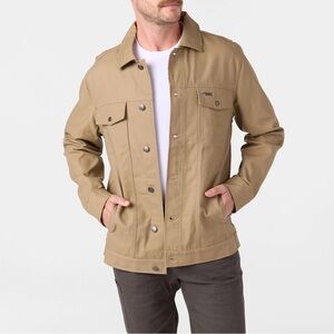 Banana Republic Tan Utility Jacket Men’s Size Large Button-Front Cotton